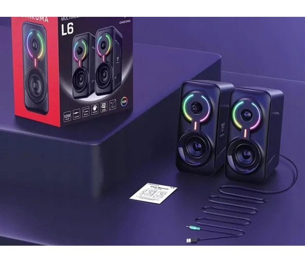 I-ONIK Słuchawki gamingowe X28 RGB czarne (przewodowe) ON-X28/BK - 1372989 - zdjęcie 6